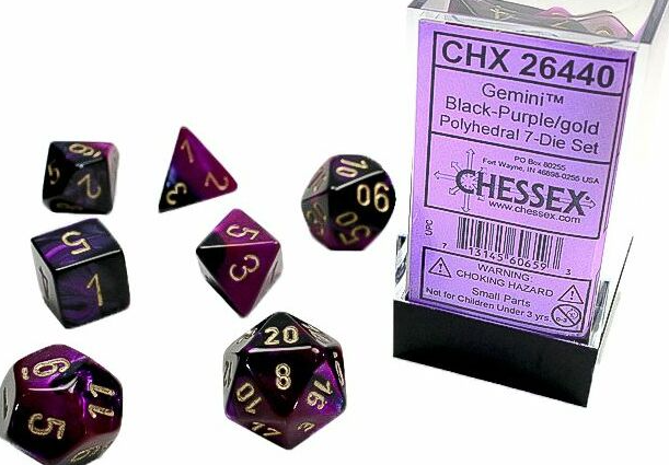 Chessex Dice: 7-Die Sets (Various Colors)