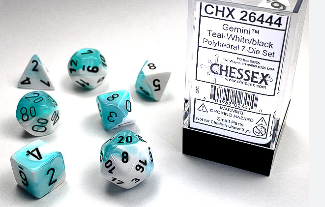 Chessex Dice: 7-Die Sets (Various Colors)