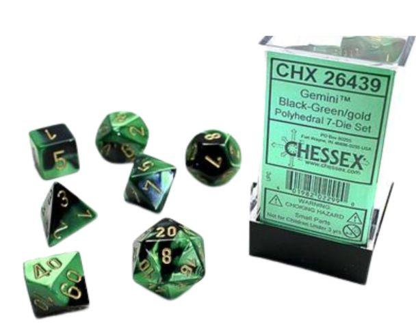 Chessex Dice: 7-Die Sets (Various Colors)