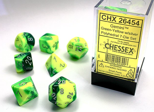 Chessex Dice: 7-Die Sets (Various Colors)