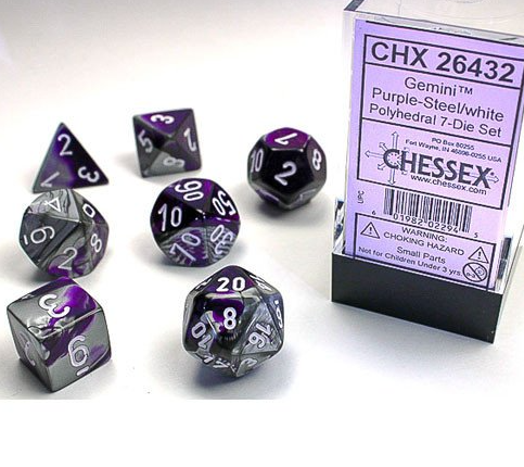 Chessex Dice: 7-Die Sets (Various Colors)