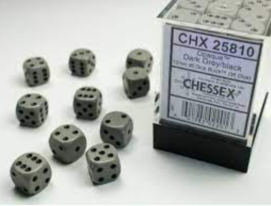 Chessex Dice:  12mm Dice Blocks (36 dice)