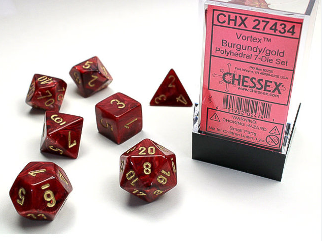 Chessex Dice: 7-Die Sets (Various Colors)