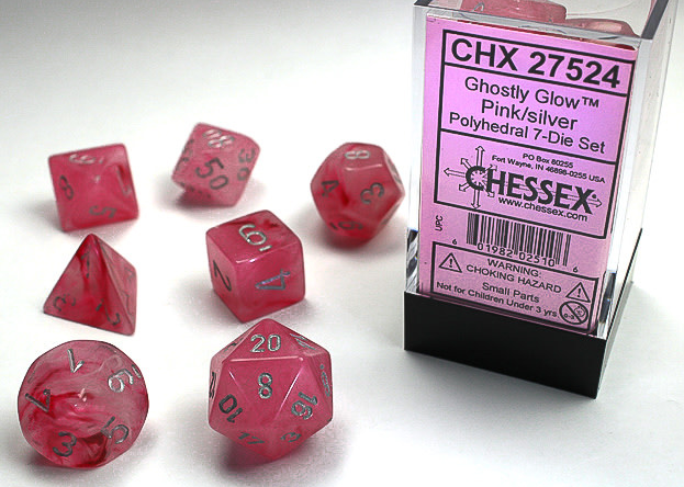 Chessex Dice: 7-Die Sets (Various Colors)