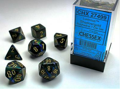 Chessex Dice: 7-Die Sets (Various Colors)