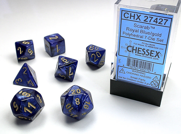 Chessex Dice: 7-Die Sets (Various Colors)