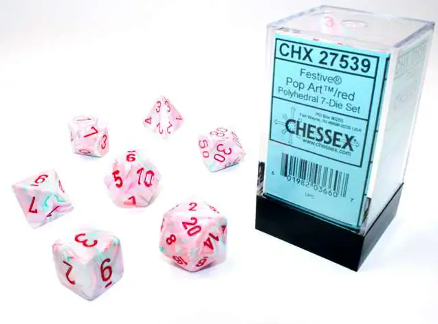 Chessex Dice: 7-Die Sets (Various Colors)