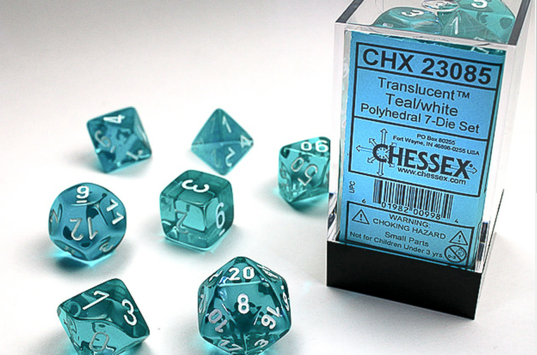 Chessex Dice: 7-Die Sets (Various Colors)