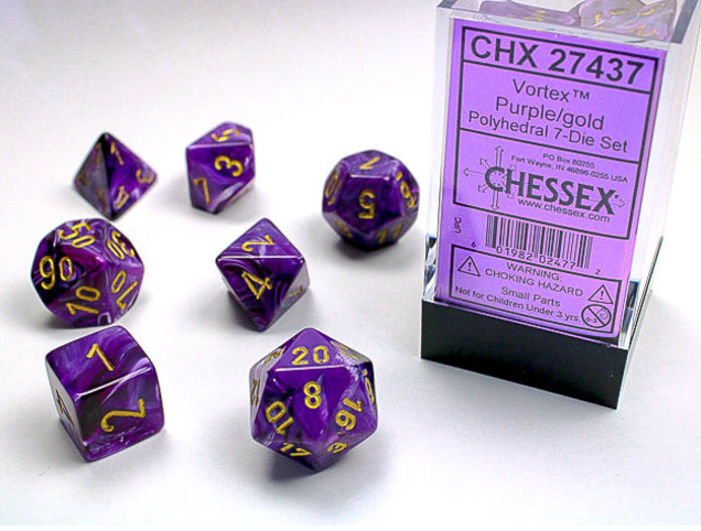 Chessex Dice: 7-Die Sets (Various Colors)