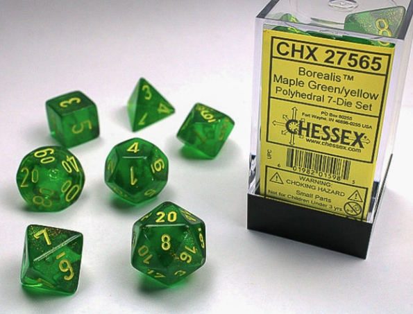 Chessex Dice: 7-Die Sets (Various Colors)