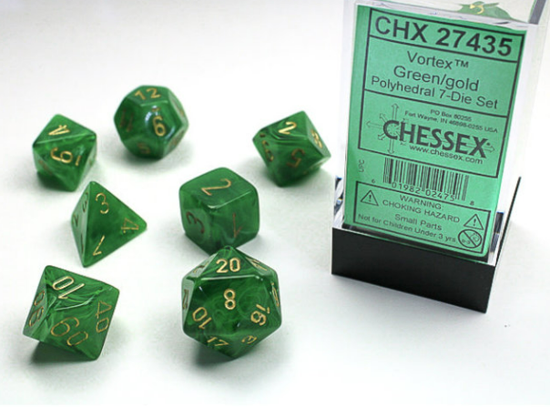 Chessex Dice: 7-Die Sets (Various Colors)