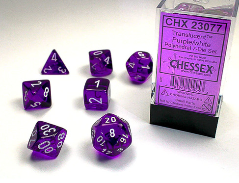 Chessex Dice: 7-Die Sets (Various Colors)