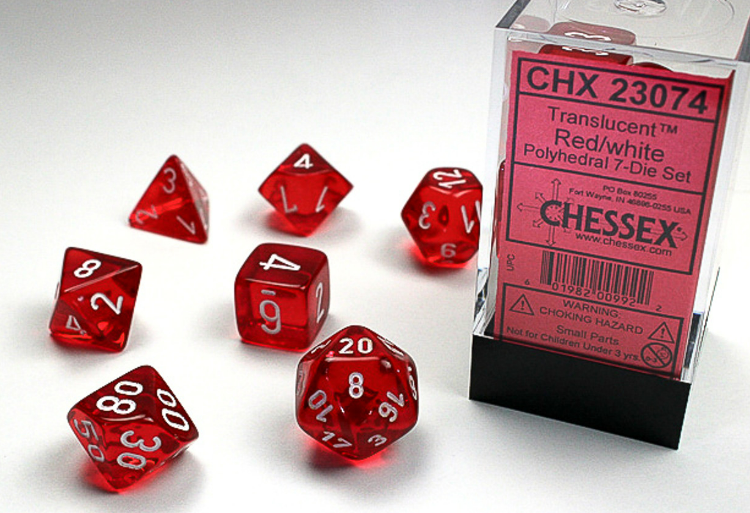 Chessex Dice: 7-Die Sets (Various Colors)