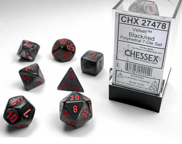 Chessex Dice: 7-Die Sets (Various Colors)