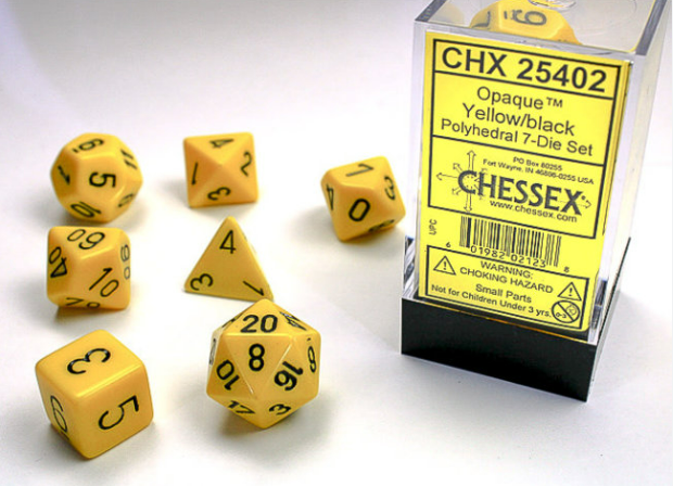 Chessex Dice: 7-Die Sets (Various Colors)