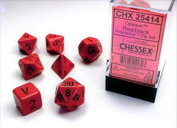 Chessex Dice: 7-Die Sets (Various Colors)