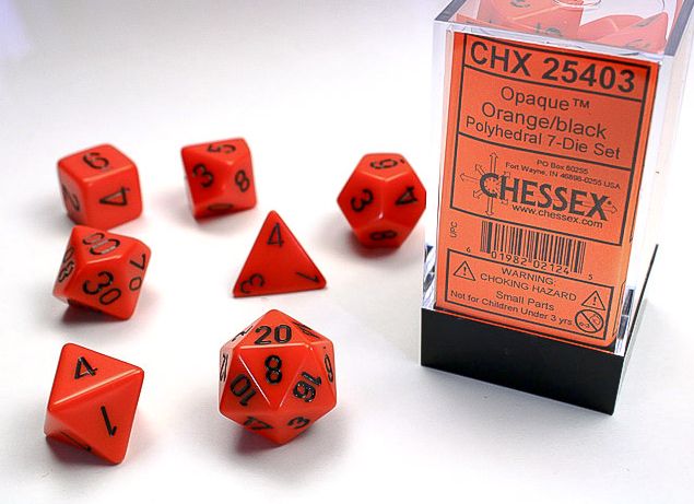 Chessex Dice: 7-Die Sets (Various Colors)