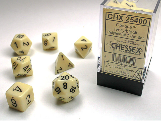 Chessex Dice: 7-Die Sets (Various Colors)