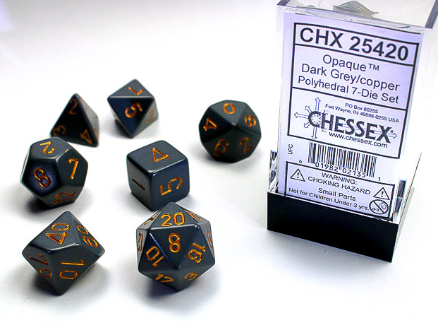 Chessex Dice: 7-Die Sets (Various Colors)