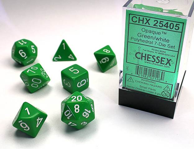 Chessex Dice: 7-Die Sets (Various Colors)