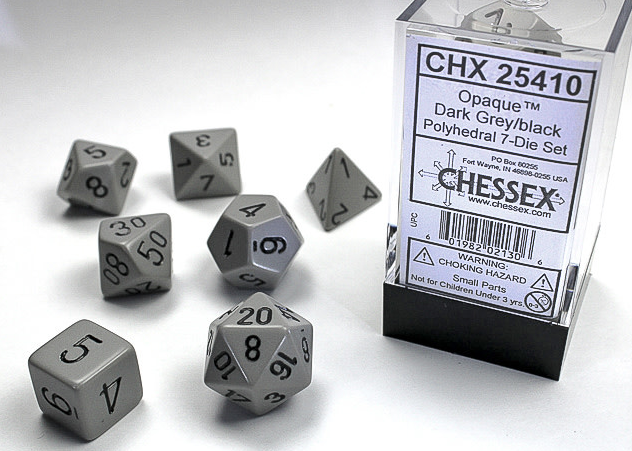 Chessex Dice: 7-Die Sets (Various Colors)