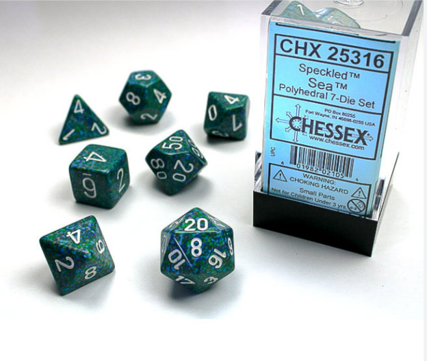 Chessex Dice: 7-Die Sets (Various Colors)