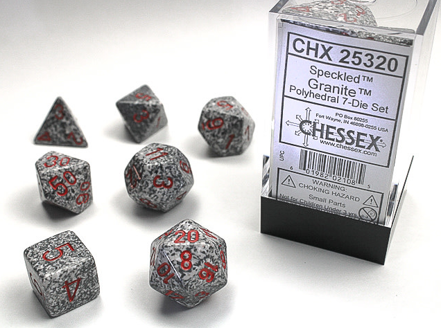 Chessex Dice: 7-Die Sets (Various Colors)