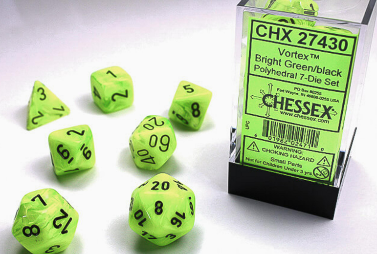 Chessex Dice: 7-Die Sets (Various Colors)