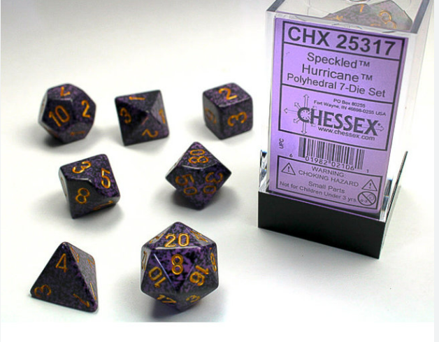 Chessex Dice: 7-Die Sets (Various Colors)