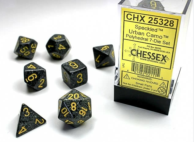 Chessex Dice: 7-Die Sets (Various Colors)