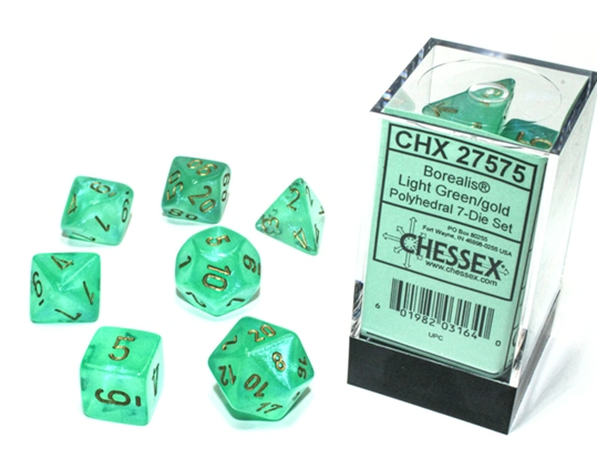 Chessex Dice: 7-Die Sets (Various Colors)