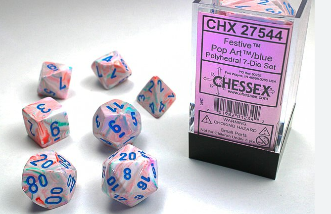 Chessex Dice: 7-Die Sets (Various Colors)