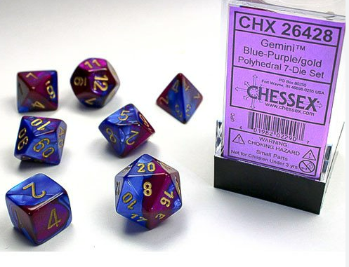 Chessex Dice: 7-Die Sets (Various Colors)