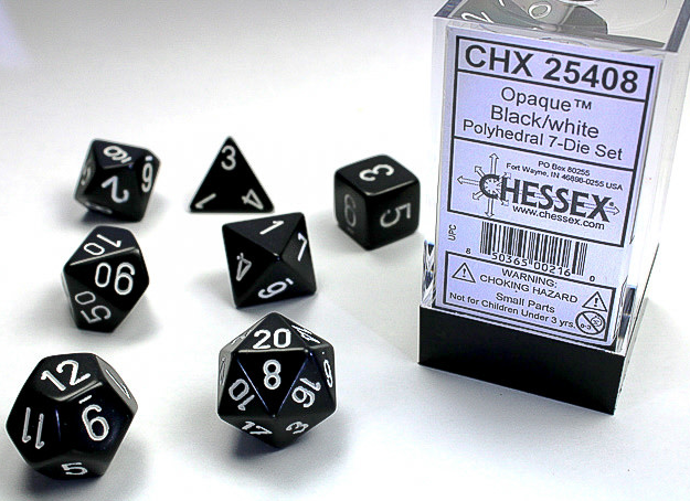 Chessex Dice: 7-Die Sets (Various Colors)