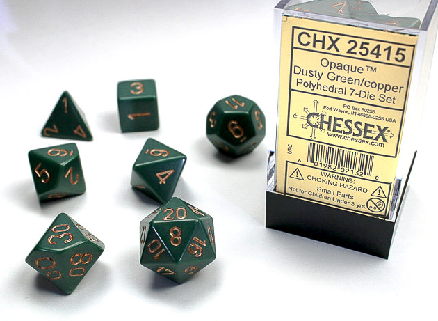 Chessex Dice: 7-Die Sets (Various Colors)