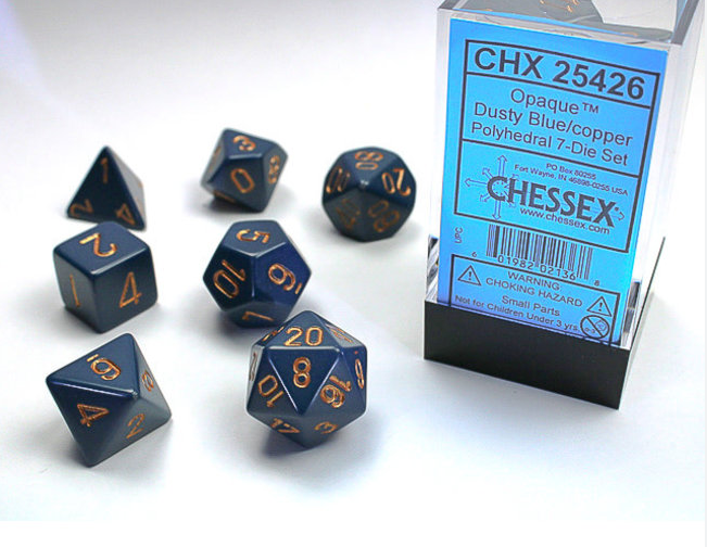 Chessex Dice: 7-Die Sets (Various Colors)