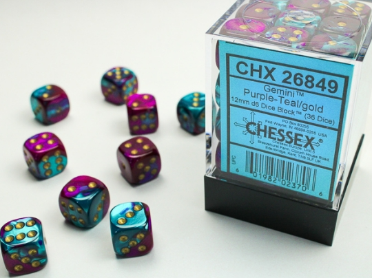 Chessex Dice:  12mm Dice Blocks (36 dice)