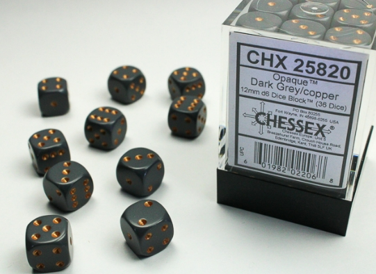 Chessex Dice:  12mm Dice Blocks (36 dice)