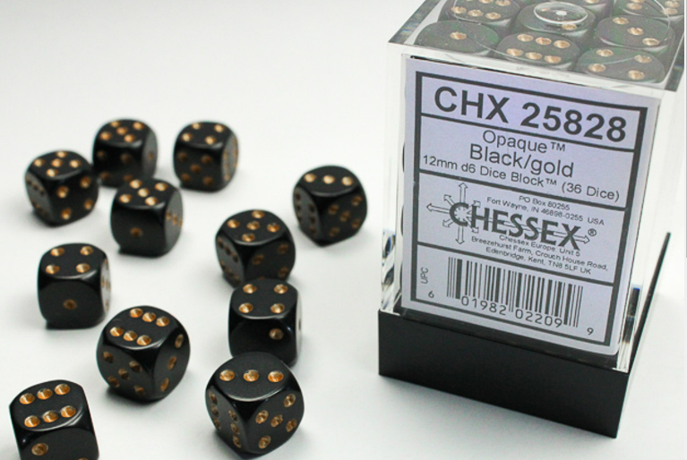 Chessex Dice:  12mm Dice Blocks (36 dice)