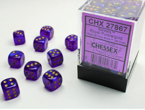 Chessex Dice:  12mm Dice Blocks (36 dice)