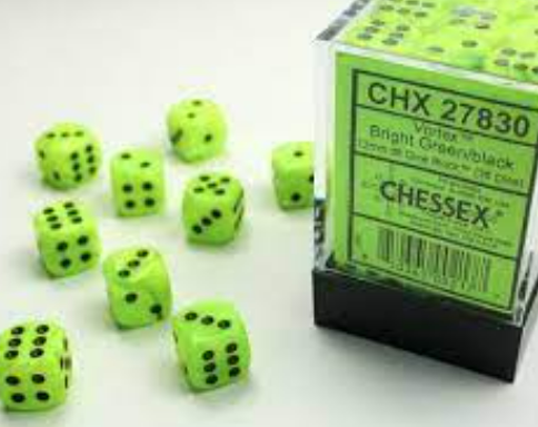 Chessex Dice:  12mm Dice Blocks (36 dice)