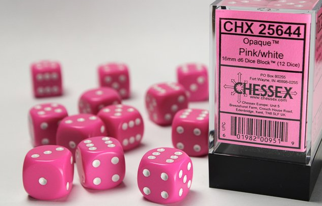 Chessex Dice:  16mm Dice Block (12 dice)