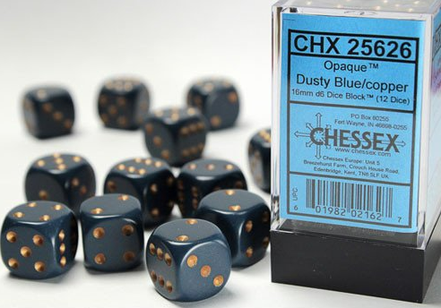 Chessex Dice:  16mm Dice Block (12 dice)