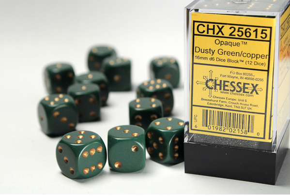 Chessex Dice:  16mm Dice Block (12 dice)