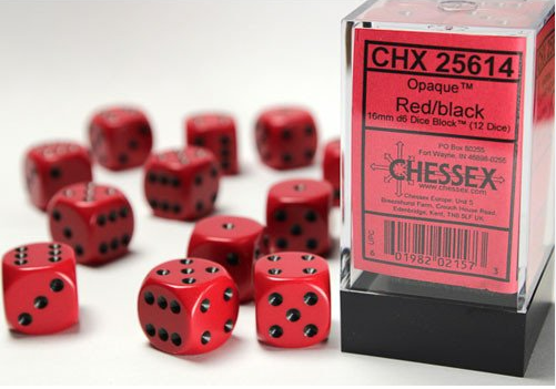 Chessex Dice:  16mm Dice Block (12 dice)