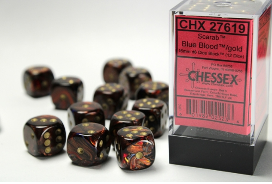 Chessex Dice:  16mm Dice Block (12 dice)