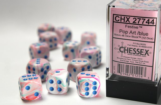 Chessex Dice:  16mm Dice Block (12 dice)