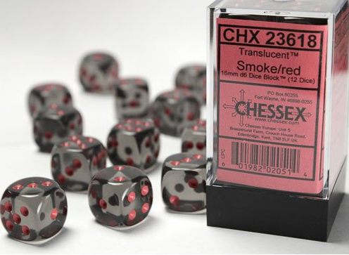 Chessex Dice:  16mm Dice Block (12 dice)