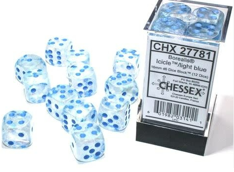 Chessex Dice:  16mm Dice Block (12 dice)