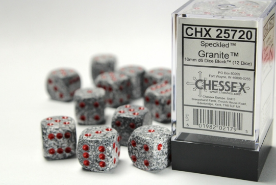 Chessex Dice:  16mm Dice Block (12 dice)